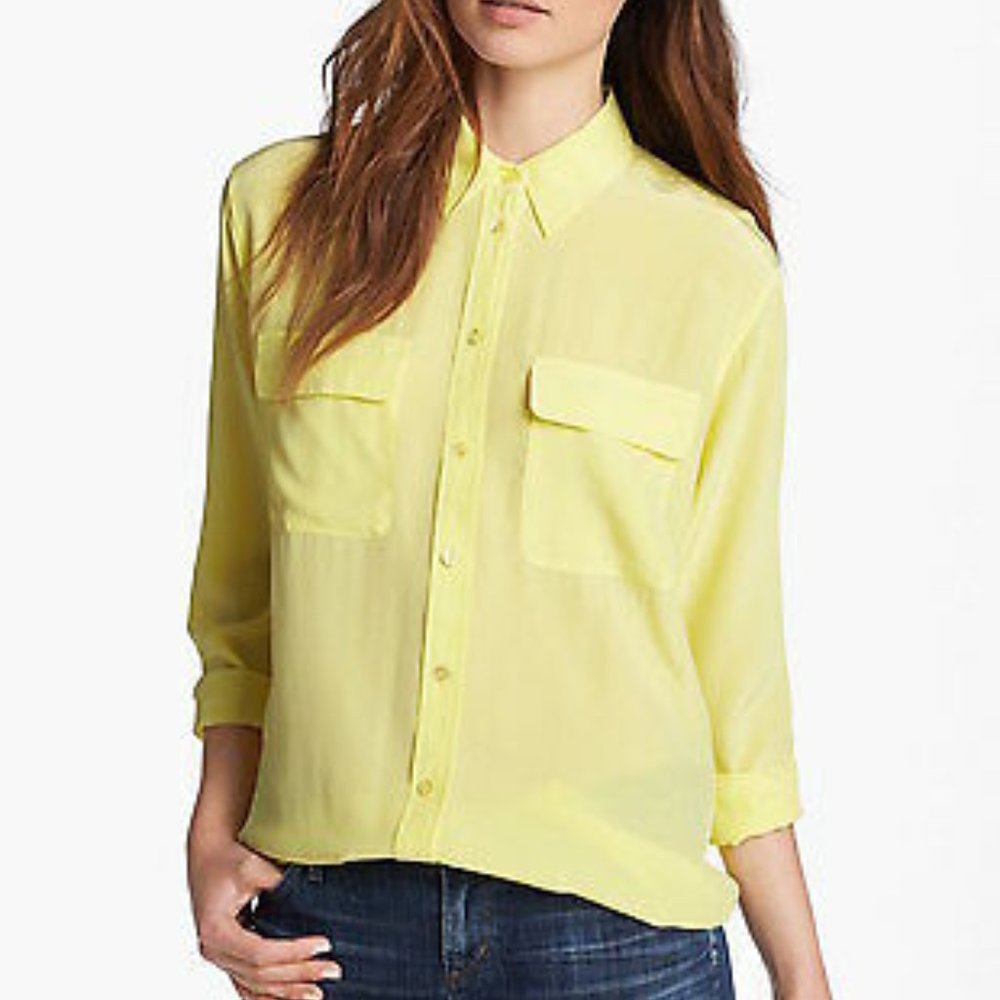 NWT Equipment Signature Silk Shirt- Sunlight
